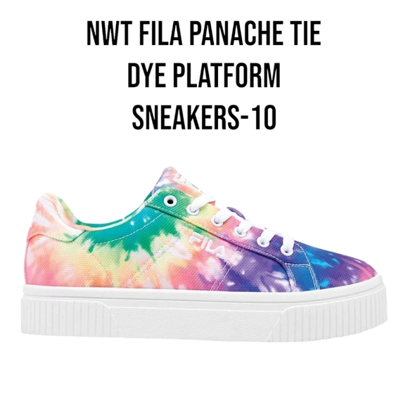 Fila | Shoes | Womens Size Fila Panache Sneaker Multiwhitewhite Tie Dye |  Poshmark